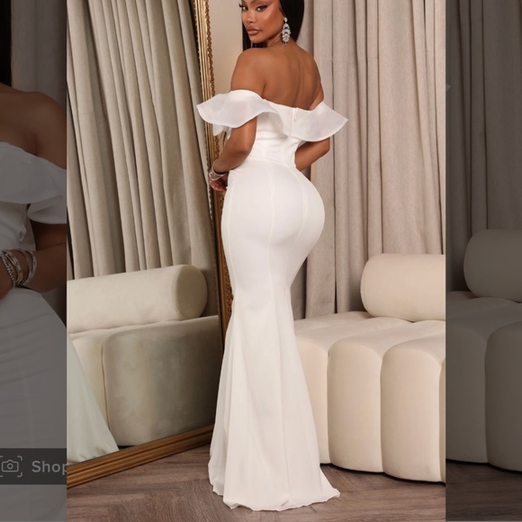 Fashion Nova -Special Feelings Maxi Dress-Ivory - Picture 2 of 4